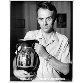 Professor Alan Henry with Athenian vase