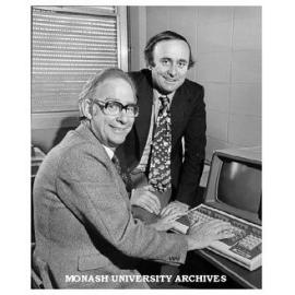 Professors Peter Bowden (left) and Allan Fels