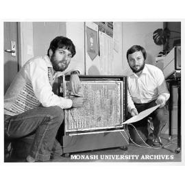 Dr John Rosenberg (right) and Dr David Abramson with MONADS-PC