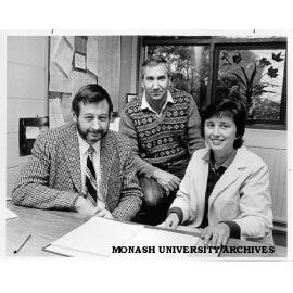 Student Mrs Ruth Webster with supervisors Dr Glenn Rowley (left) and Dr Chris Sharpley