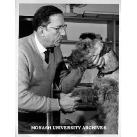 Dr Pierre Gorman and airedale Paul
