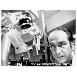 Professor Ray Jarvis with eye-in-hand robot