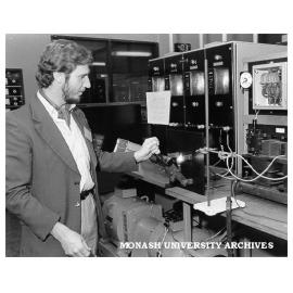 Philip Hesslin and part of Electrical Engineering Open Day display