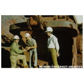 Michael Cass (left), Tim Ealey, and Graham Andrews in Pilbara