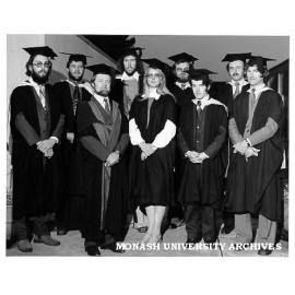 Dr Tim Ealey (third from left) with first Master of Environmental Science graduates
