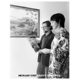 Dr Tim Ealey (and unidentified woman) at launch of 'Victoria Felix'