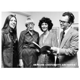 Sue Tweg (left), Professor Jean Whyte, author Cecilia Morris, and Dennis Davison