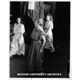 Scene from 'Trojan Women', with Barbara Calton as Hecuba (centre)