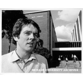 Richard Stayner, outside Main Library