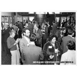 Participants at 12th International Congress of Company Law in foyer of Law School