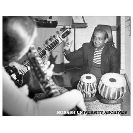 Visiting sarod player and composer Ashok Roy