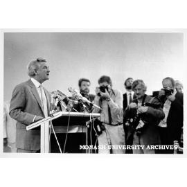 Prime Minister Mr Bob Hawke opening Springvale Legal Service's new premises