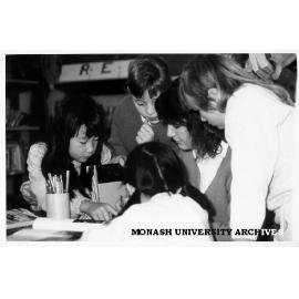 Primary students at Morwell Primary School, subject of research by Japanese Studies Centre