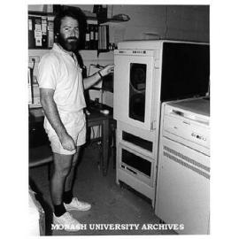Dr Leon Martin in Flow Cytometry lab, department of Pathology and Immunology