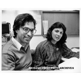 Dr Michael Salzberg and research assistant Flora Pearce of department of Social and Preventative Medicine