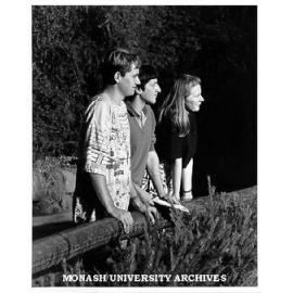 Medical students, Nick Scurrah, Marc Blackstone and Pauline Taylor at zoo