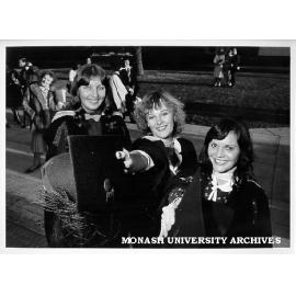 Science graduates with first class honours in Mathematics, from left: Helen Pongracic, Caroline Finch and Julie Ann Noonan