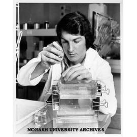 Student Bruce Lyon analysing 'Golden Staph' plasma DNA