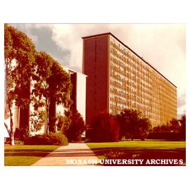Main Library and Humanities buildings from north east