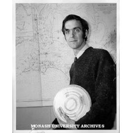 Dr Jon Hinwood, with tidal data on Westernport Bay