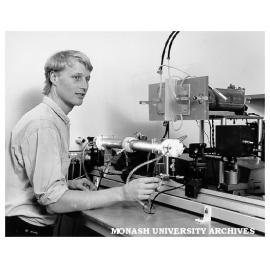 Student Alf Anders operating room temperature laser