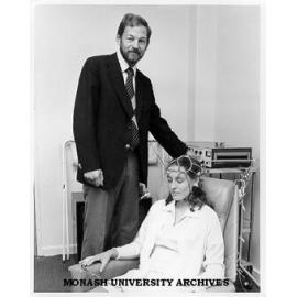 Dr John Tiller of Psychological Medicine at Prince Henry's, demonstrating biofeedback