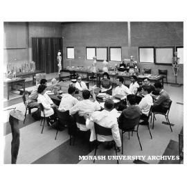 Study group in Anatomy museum