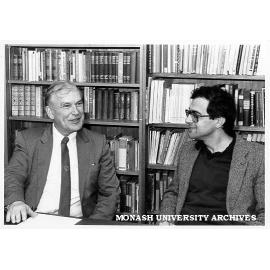 Visiting Professor Vasyl Markus (left) of Loyola University in Chicago with Dr Marko Pavlyshyn