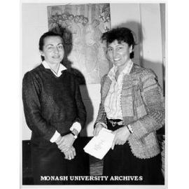 Ms Gorana Doliner (left) visitor from Yugoslav Academy of Science and Arts, with Dr Millicent Vladiv