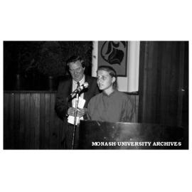 Natalie Kandybko at presentation of Stepan Soldat Memorial Prize by Vice-Chancellor Professor Mal Logan