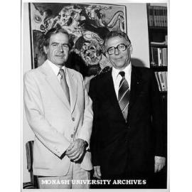 Vice-Chancellor Professor Ray Martin (left) with Mr Blagoj Popov, President of Executive Council of Macedonia