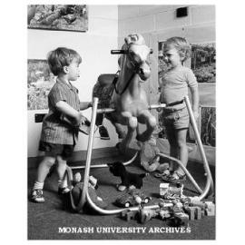 Tim Johnson (left) and Tom Davies in Psychology department playroom