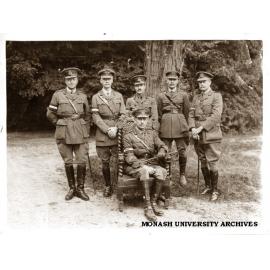 Lieutenant General Sir John Monash (seated) Commander of the Australian Army Corps, with Generals of his HQ Staff, France 1918