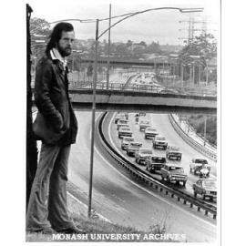 Lecturer Mr Tony Richardson looking out over southeastern freeway