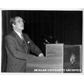 Prime Minister Mr Malcolm Fraser opening Dinah and Henry Krongold Centre for Exceptional Children