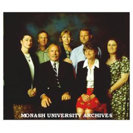 Year 11-12 teachers awarded fellowships to teach at Monash, from left: Ms Tanya Kantanis, Mr Roger Brown, Mr John Raven, Ms Catherine Lang, Mr Tom Fisher, Ms Carol Bullimore, and Ms Angela Vaughan