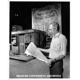 Graham McGuffie on set of 'Sweeney Todd'