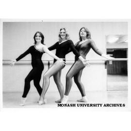 Modern Dance Group rehearsing for 'Instep 80', from left: Linda Goldsmith, Kathryn Hulyer, and Marilyn Capper