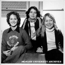 Members of Melbourne Youth Choir, from left: Mary-Anne Titter, Hazel Bourne and Alison Billinge