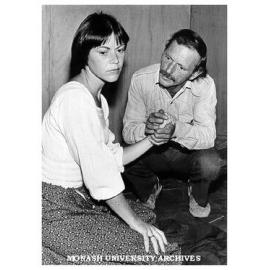 Judith Crooks and Reg Evans rehearsing for 'Romeo and Juliet'