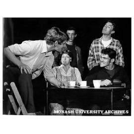 Scene from 'Ratbags' from left: Dad (Don Smith), Mum (Nora Spitzer), Albie (John Roger), Terry (John Lane) and Kenny (James Reyne, standing)