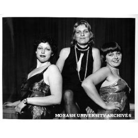 Cast members of 'Sweet Charity' Avril Bell (Charity) with dance leads Nora Spitzer (Nickie) and Jan Constable (Helene)