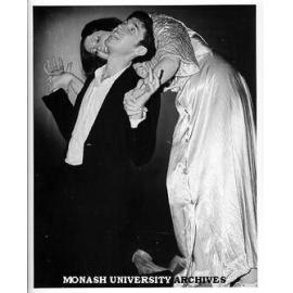 Clelie Burton and Peter Dunn in Monash Players' performance of 'Dracula'