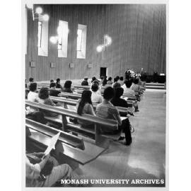 Congregation at service to mark start of academic year, Religious Centre, Clayton Campus