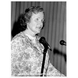 Mary Bell speaking at multi-faith seminar