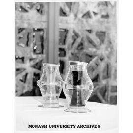 Klein bottles, made by Bill Matchan of Chemistry department