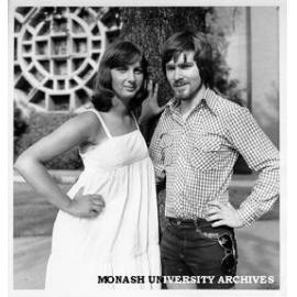 Caltex Woman Graduate of Year Wendy Watts, with fiancee Ian Richards