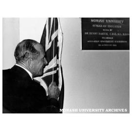Sir Henry Basten opening School of Education, February 1970
