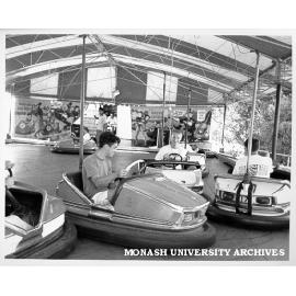 Students in dodgem cars
