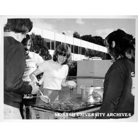 Engineering students barbecue